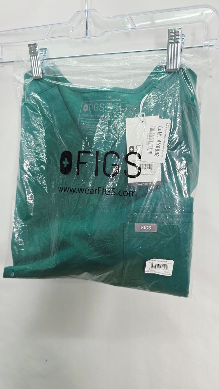 FI GS  Mens Scrub Top V Neck 3 Pocket  Stretch Medical Workwear